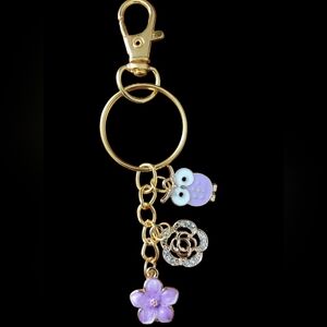 Hand Crafted Purple Bag Charm/Key Chain